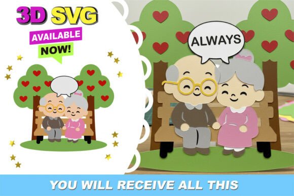 Always Love Cake Topper 3D SVG: Instant Download