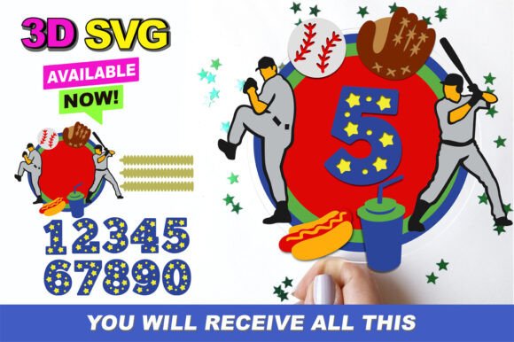 Baseball Cake Topper 3D SVG: Creative Crafting Files