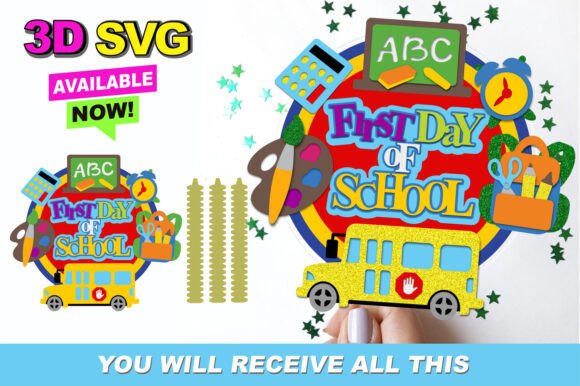 Celebrate the First Day: 3D SVG Cake Topper Design