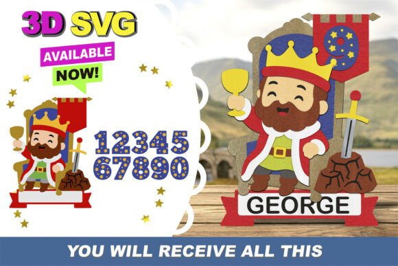 King Cake Topper 3D SVG Collection: Download Instantly